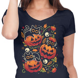 Black Cats Pumpkin Party - Women's V-Neck