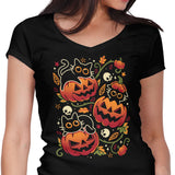 Black Cats Pumpkin Party - Women's V-Neck