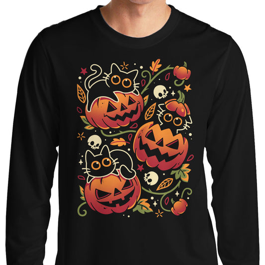 Black Cats Pumpkin Party - Long Sleeve T-Shirt