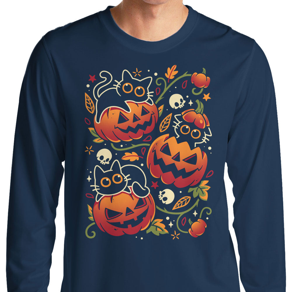 Black Cats Pumpkin Party - Long Sleeve T-Shirt
