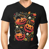 Black Cats Pumpkin Party - Men's V-Neck