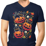 Black Cats Pumpkin Party - Men's V-Neck