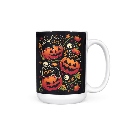 Black Cats Pumpkin Party - Mug