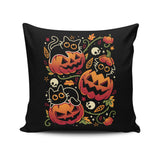 Black Cats Pumpkin Party - Throw Pillow
