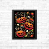 Black Cats Pumpkin Party - Posters & Prints
