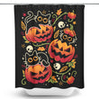 Black Cats Pumpkin Party - Shower Curtain
