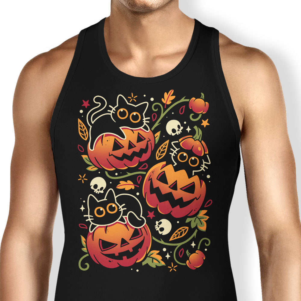 Black Cats Pumpkin Party - Tank Top