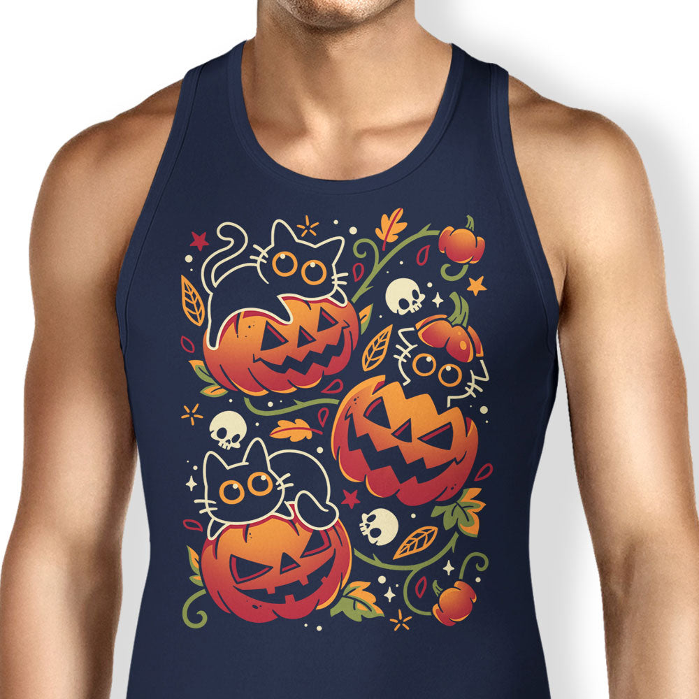 Black Cats Pumpkin Party - Tank Top