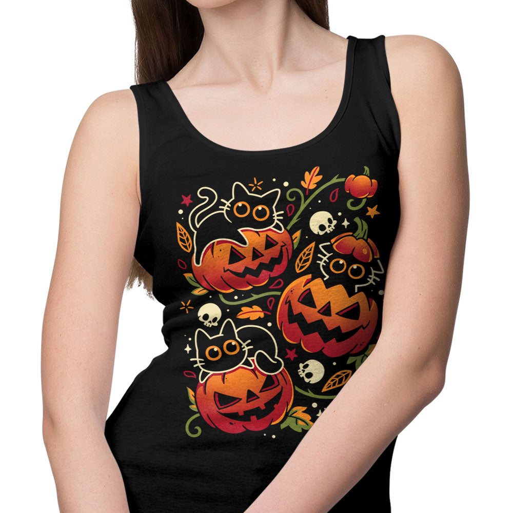 Black Cats Pumpkin Party - Tank Top
