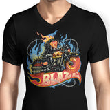 Blazing Skull - Men's V-Neck