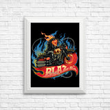 Blazing Skull - Posters & Prints