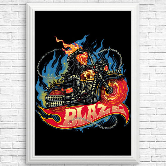 Blazing Skull - Posters & Prints