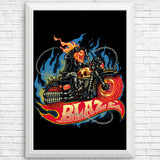 Blazing Skull - Posters & Prints