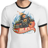 Blazing Skull - Ringer T-Shirt