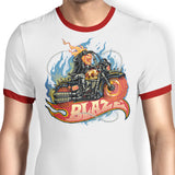 Blazing Skull - Ringer T-Shirt