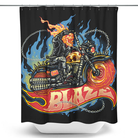 Blazing Skull - Shower Curtain