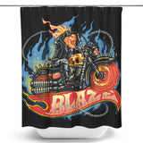 Blazing Skull - Shower Curtain