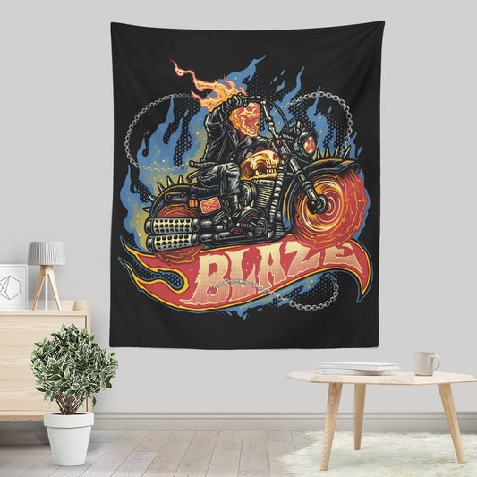 Blazing Skull - Wall Tapestry