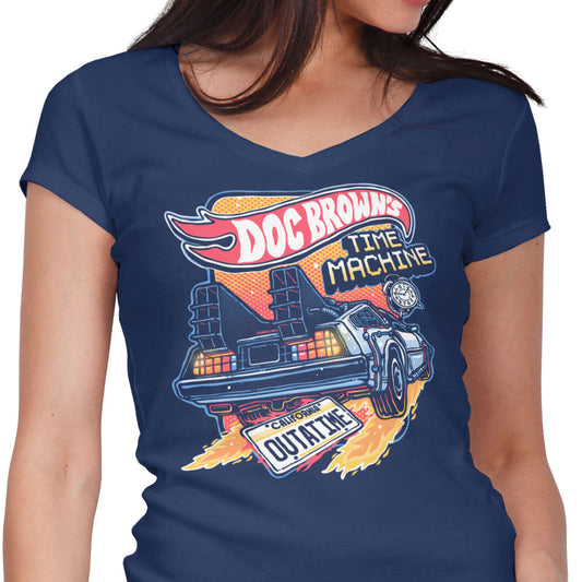 Blazing Time Machine - Women's V-Neck