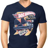 Blazing Time Machine - Men's V-Neck