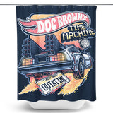 Blazing Time Machine - Shower Curtain