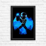 Blue Bomber Orb - Posters & Prints