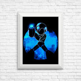 Blue Bomber Orb - Posters & Prints