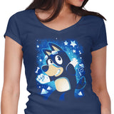 Blue Dog Dad - Women's V-Neck