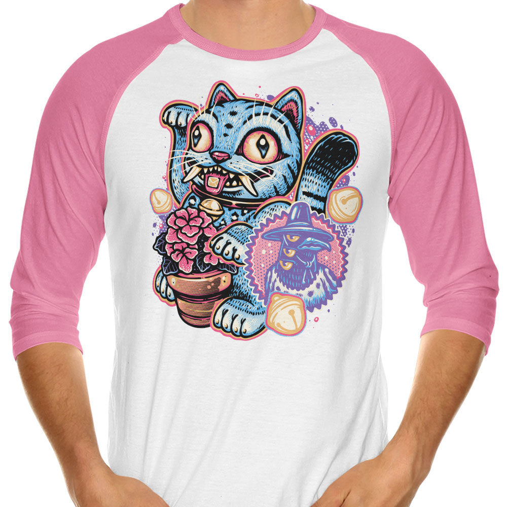 Blue Tiger of Prosperity - 3/4 Sleeve Raglan T-Shirt