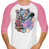Blue Tiger of Prosperity - 3/4 Sleeve Raglan T-Shirt