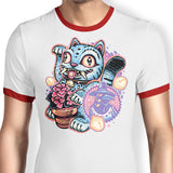 Blue Tiger of Prosperity - Ringer T-Shirt