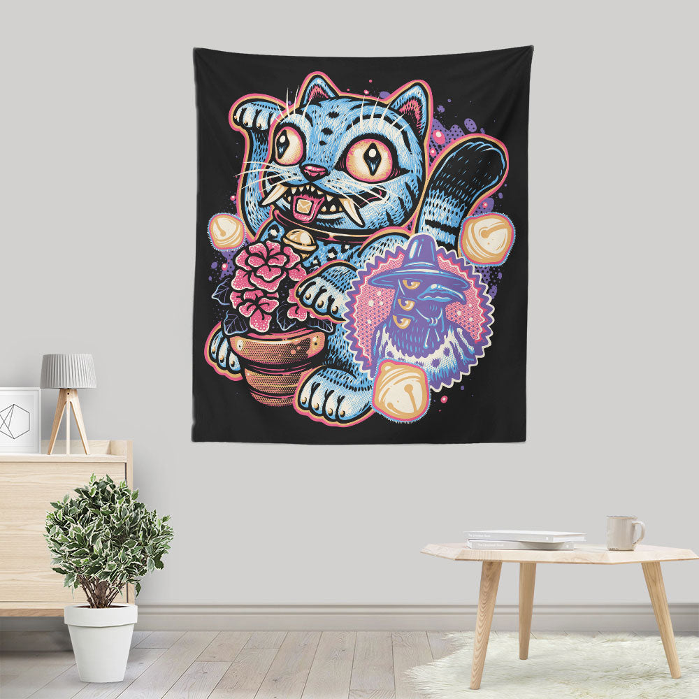 Blue Tiger of Prosperity - Wall Tapestry