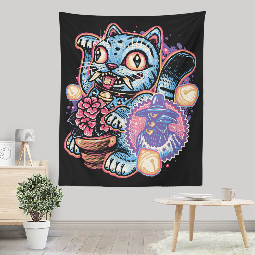 Blue Tiger of Prosperity - Wall Tapestry