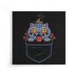 Blue Tiger Pocket - Canvas Print