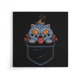 Blue Tiger Pocket - Canvas Print