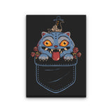 Blue Tiger Pocket - Canvas Print