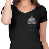 Blue Tiger Pocket - Women's V-Neck
