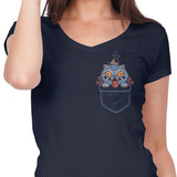Blue Tiger Pocket - Women's V-Neck
