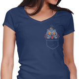 Blue Tiger Pocket - Women's V-Neck
