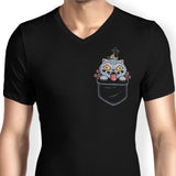 Blue Tiger Pocket - Men's V-Neck