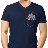 Blue Tiger Pocket - Men's V-Neck