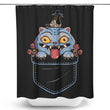 Blue Tiger Pocket - Shower Curtain