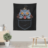 Blue Tiger Pocket - Wall Tapestry