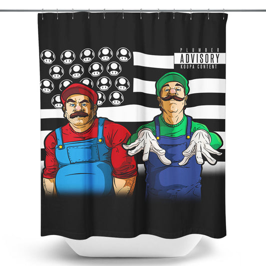 Bombs Over Koopas - Shower Curtain
