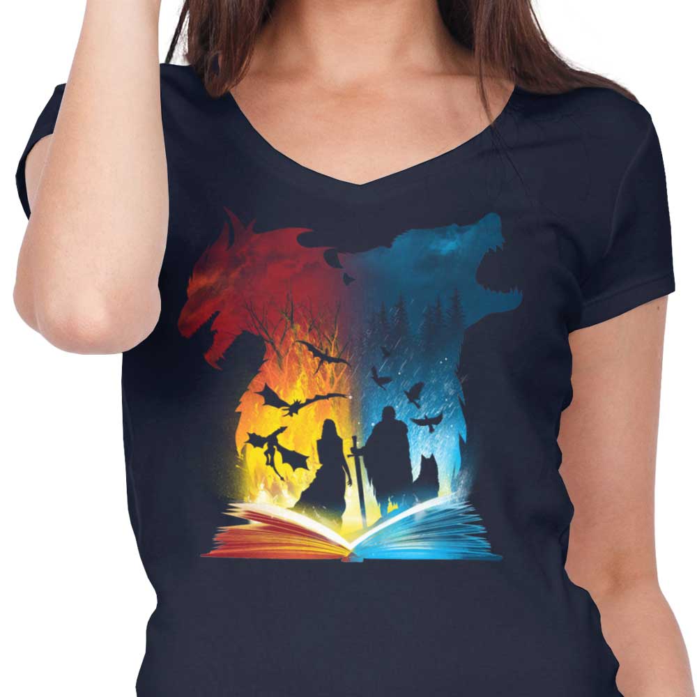 Book of Fire and Ice - Women's V-Neck
