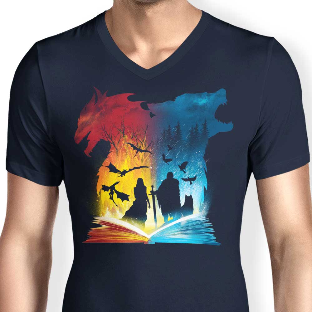 Book of Fire and Ice - Men's V-Neck