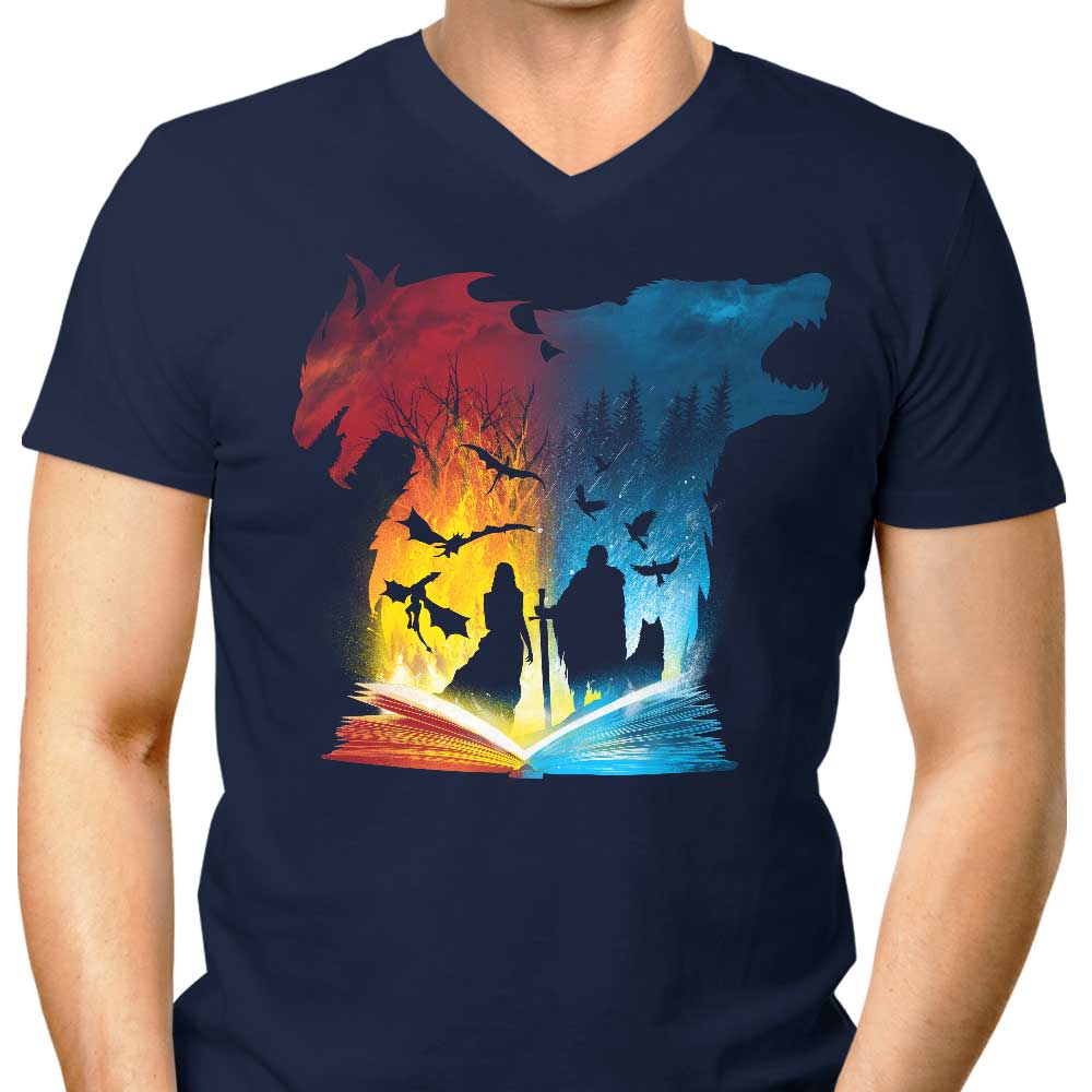 Book of Fire and Ice - Men's V-Neck