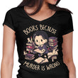 Books Over Murder - Women's V-Neck