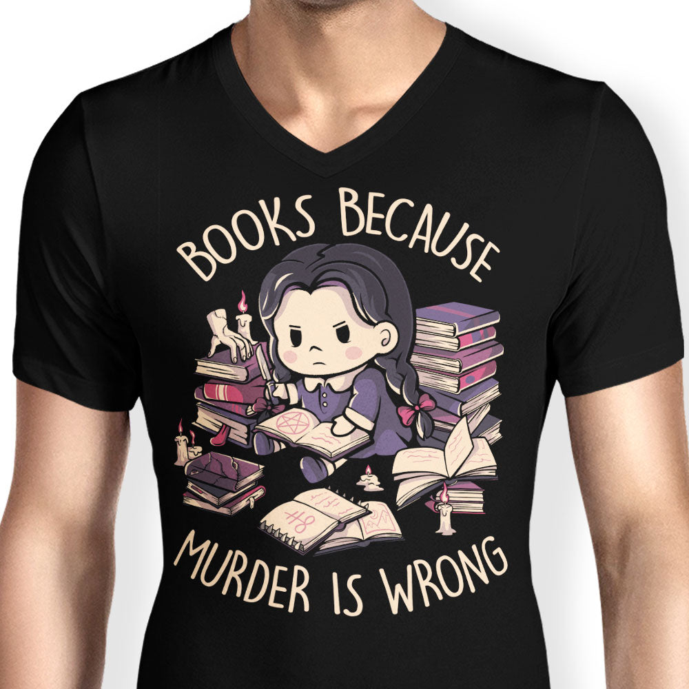 Books Over Murder - Men's V-Neck