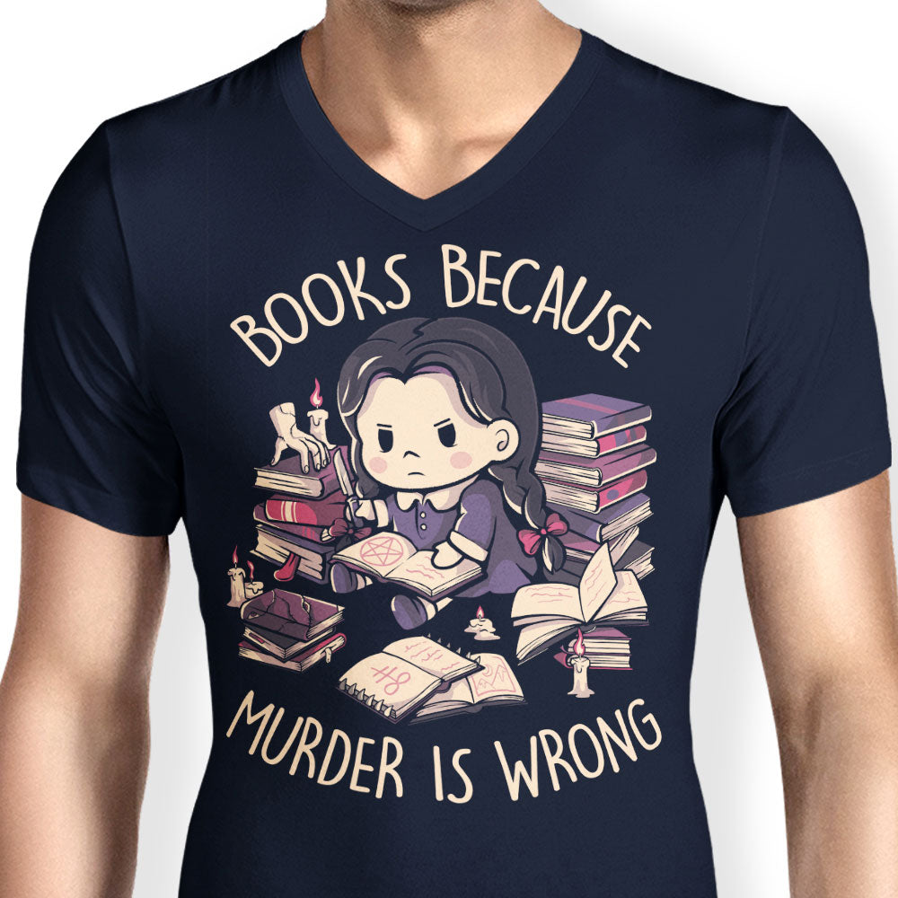 Books Over Murder - Men's V-Neck